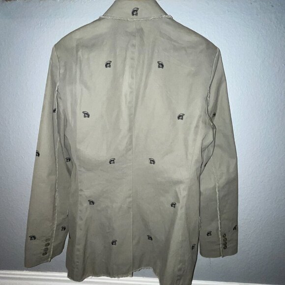 Vintage Men's JUICY COUTURE Skull Mohawk Embroidered Sport Coat Blazer Jacket 40 - Picture 6 of 16